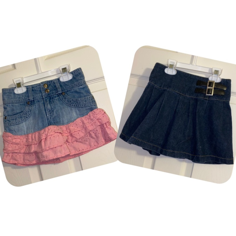 Girls denim skirts size 6